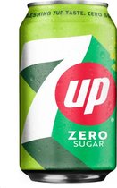 7-Up Zero Sugar - suikervrije frisdrank - 0,33 Liter - 24 blikken