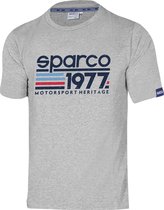 Sparco 1977 T-Shirt - Stijlvolle motorsportkleding met een vleugje geschiedenis - L - Grijs