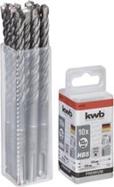 KWB Marteau perforateur Ø 10 mm - 165 / 100 - SDS Plus - Premium - Tube 10 pièces