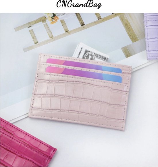 Kaarthouder - Portemonnee - Card Case - Pasjes Houder - Kleur Licht Roze