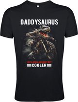 T-Shirt 1-145 Zwart Daddy Saurus - Zwart, xL