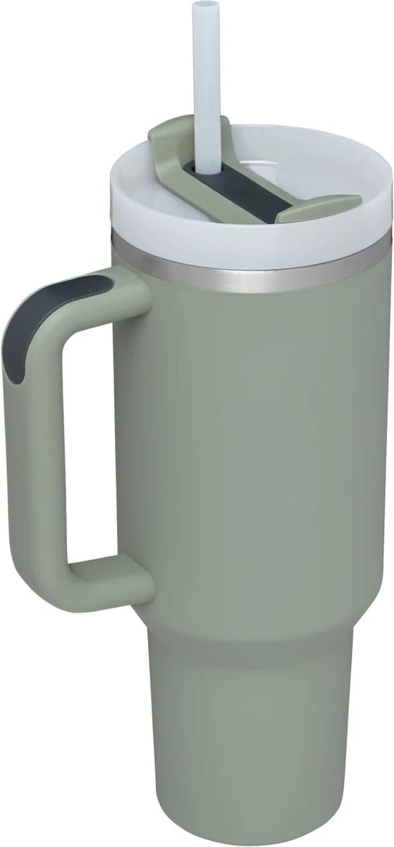 Drinkfles 1.2L met Handvat en Rietje Waterfles Drinkbeker Volwassenen Tumbler... bol