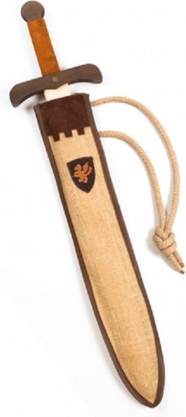 Épée rustique en bois avec fourreau marron clair 65 cm - Arme jouet -  Jouets en bois -... | bol