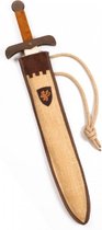 Rustiek houten Zwaard met Schede licht bruin 65 cm - Speelgoedwapen - Houten speelgoed - Zwaard - zwaard ridder - Zwaarden - Kalid Medieval