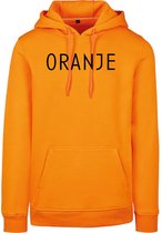 Hoodie Oranje-Oranje - Zwart-L