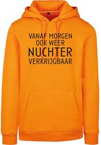 Hoodie Nuchter-Oranje - Zwart-XXL