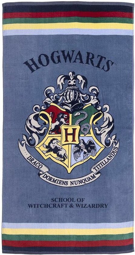 Strandhanddoek Harry Potter 8445484050370 Blauw 88 % Katoen 12 % Polyester