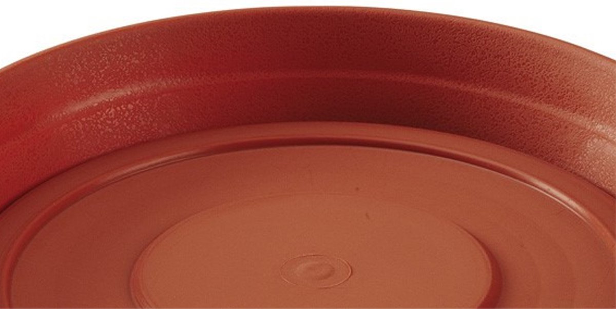 Hega Hogar Bloempot/plantenpot onderschaal - D35 cm - terra cotta kleur - kunststof - onderschaal/opvangbord