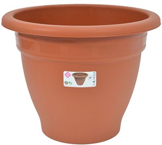 Terra pot de plante rond de couleur cuite / pot de fleurs en