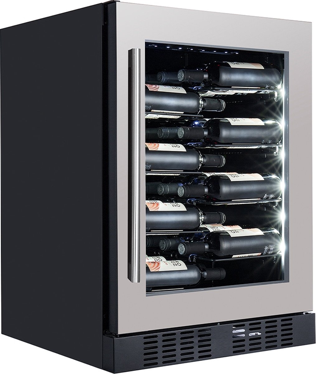 Bol.com Temptech Copenhagen Wijnkoelkast - CPROX60SX - 1 Zone - 40 flessen - label view - slechts 38 dBa aanbieding