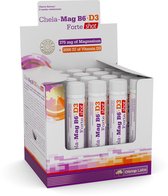 Chela Mag B6+D3 Forte shot 20 ampullen/dos, met hypoallergeen magnesium, kersen smaak