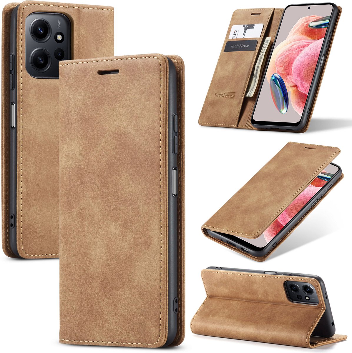 Etui Xiaomi Redmi Note 12 4G - Etui Livre Cuir Slimline Zwart