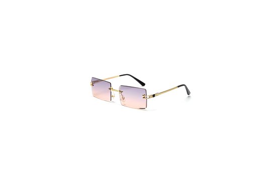 SunUP-1- Zonnebril-Gekleurd-Rand-loze Zonnebril-Goude-Frame -creme- -Glazen