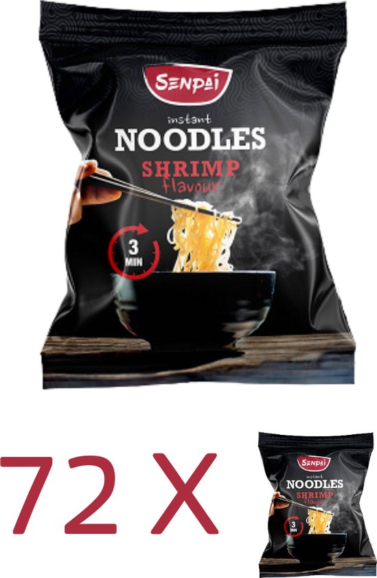 Senpai Noodles Shrimp 72 Stuks Instant Noodles klaar in 3 Minuten bol