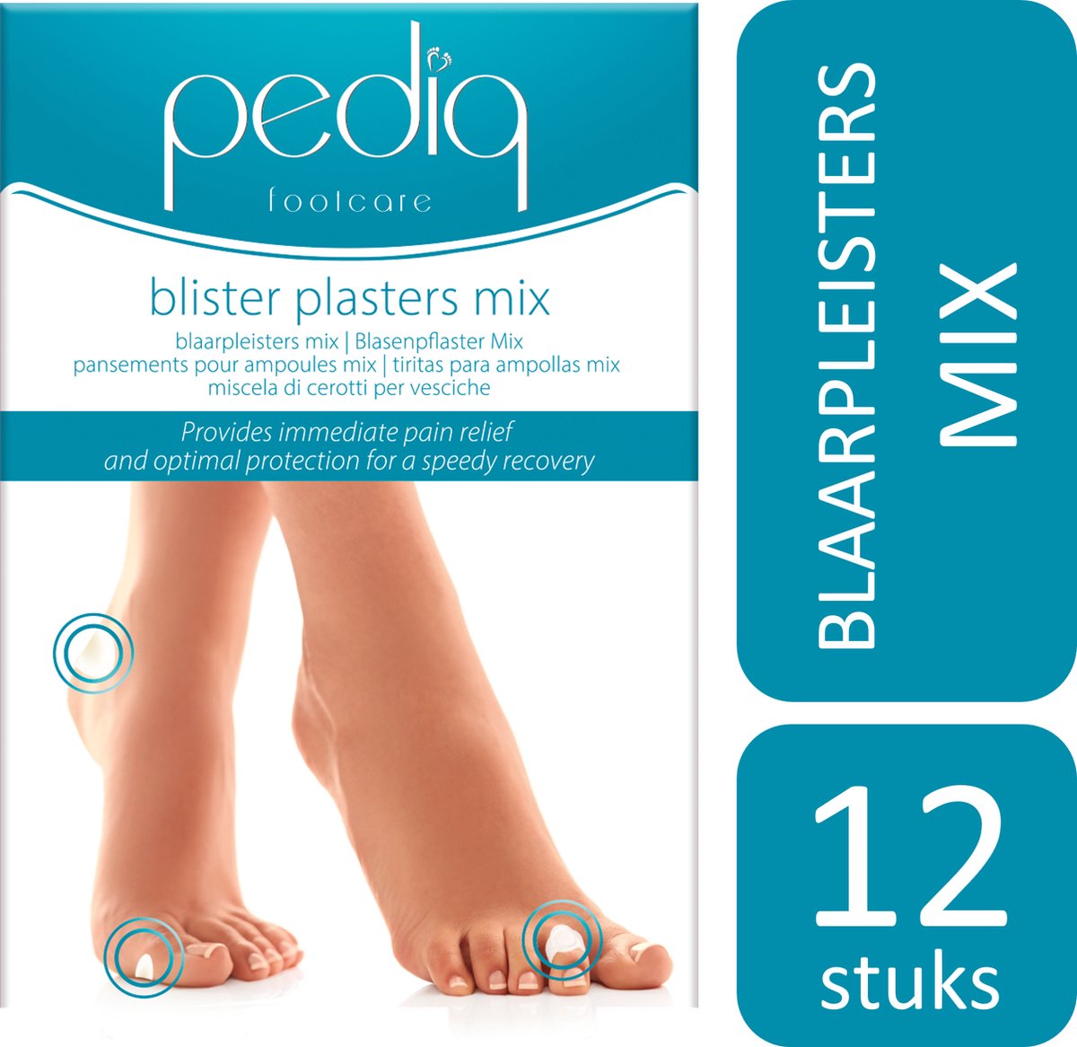 Goedkoopste Pediq Blaarpleisters Mix - 12 stuks | blaren - blarenpleisters - blaarpleisters - pleisters - anti blaren - blarenpleister - blaar - anti druk pleister