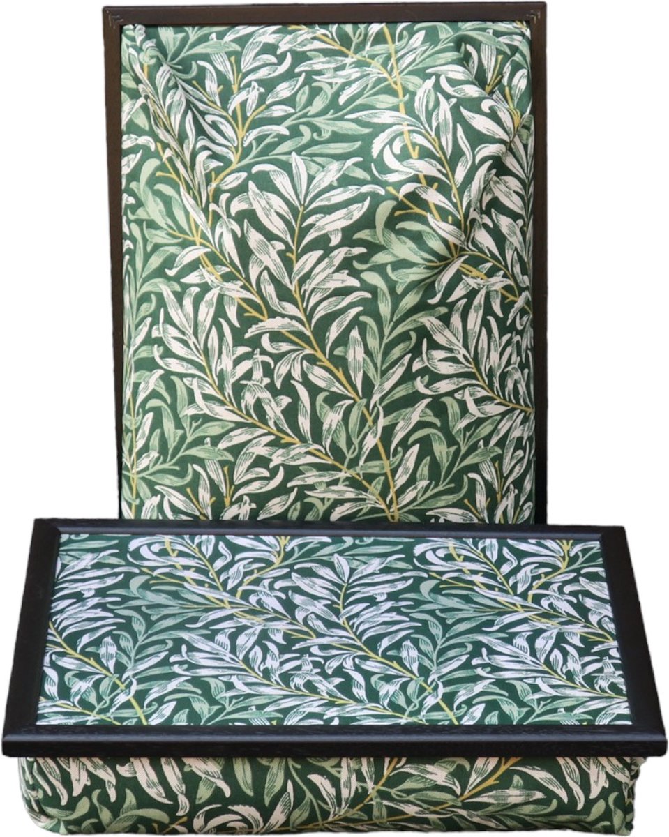 Andrews Laptray, Schoottafel, Schootkussen, Laptoptafel, Dienblad met Kussen Wilgenblad