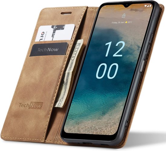 Hoesje geschikt voor Nokia G22 - Book Case Leer Slimline Bruin