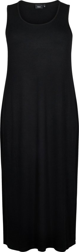 ZIZZI VCARLY, S/L, 7/8 DRESS Robe Femme - Noir - Taille XXL (58-60)