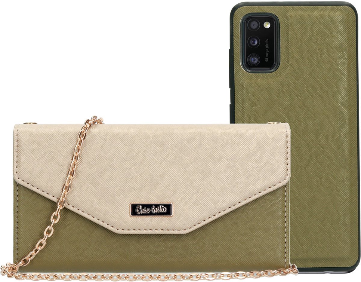 Casetastic Clutch Samsung Galaxy A41 (2020) - Goud/Green