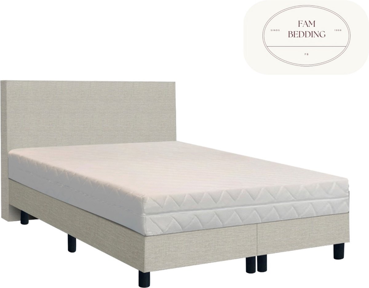 2 Persoons Boxspring Björn Beige 160x220