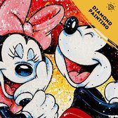 De Hobby Planeet | Diamond Painting 30x40cm - Mickey en Minnie - Diamond Painting Volwassenen - Diamond Painting Kinderen - Diamond Painting Pakket Volledig - Vierkante steentjes