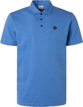 No Excess - Poloshirt Slub Blauw - Regular-fit - Heren Poloshirt Maat L