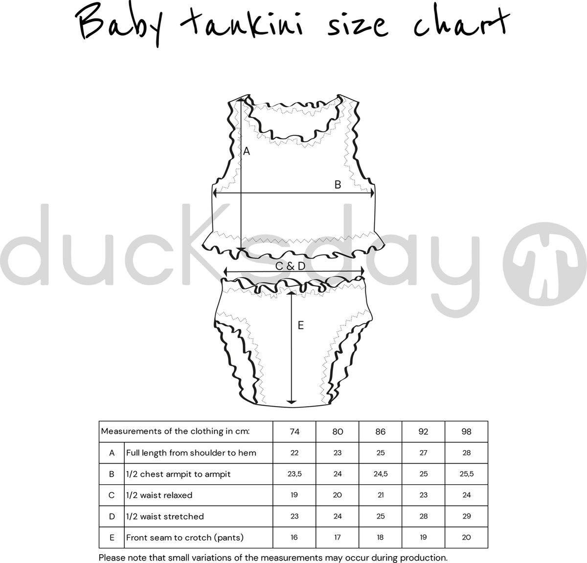 Ducksday - Omkeerbare tankini met haarlint - voor meisjes - UPF 50+ - Driedelige zwemset - Moana — afbeelding 3