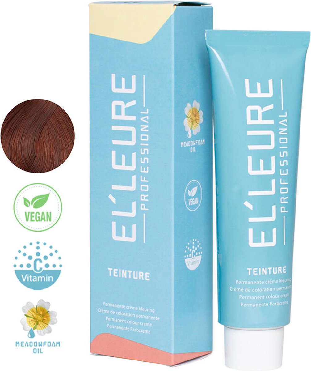Elleure Haarverf - Teinture 7.6 midden roodblond - 100 ml