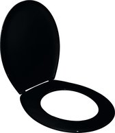 SENSEA - ESSENTIAL Toiletbril - Ovaal - Thermosoft kunststof - Zwart - Glanzende afwerking
