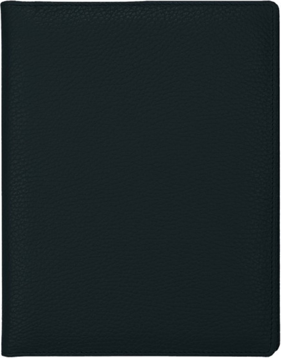 Leren Schrijfmap A5 met gratis Schrijfblok - Zwart