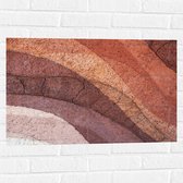 Muursticker - Lagen van Verschillende Kleuren Stenen in Natuurtinten - 75x50 cm Foto op Muursticker