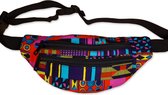 Afrikaanse print heuptasje / Fanny pack - Roze multicolor kente - Bum bag / Festival tasje met verstelbare band