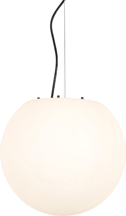 QAZQA nura - Lampe suspendue d'extérieur moderne - 1 lumière - Ø 35 cm - Wit - Éclairage extérieur