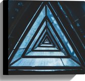Canvas - Diep Driehoekig Vlak - 30x30 cm Foto op Canvas Schilderij (Wanddecoratie op Canvas)