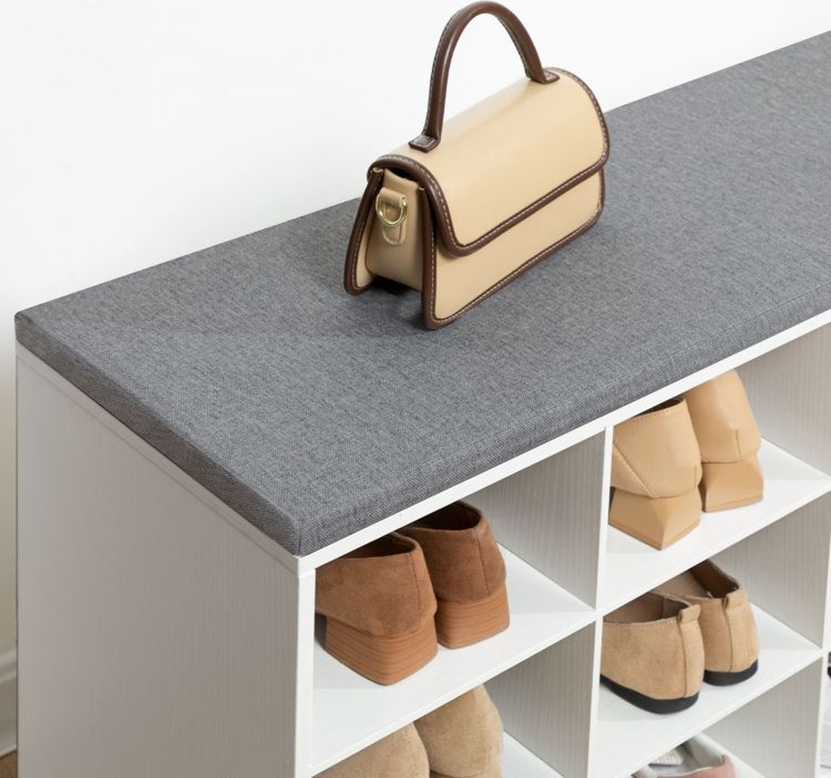 Vicco banc pour chaussures Iker, Béton, 80 x 45 cm - Maison