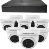 Camerabeveiliging 2K QHD - Sony 5MP - Set 8x Dome - Wit - Buiten & Binnen - Met Nachtzicht - Incl. Recorder & App