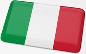 3D doming vlag Italie - 5cm hoog