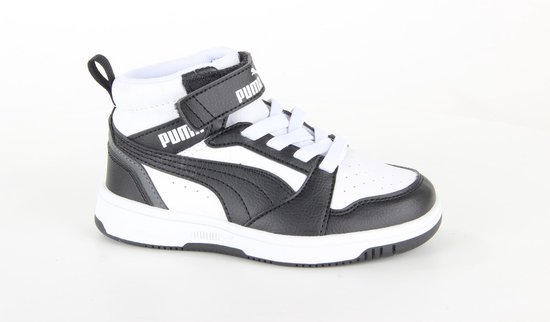 Puma Rebound V6 Mid jongens sneakers grijs/wit - Maat 31 - Uitneembare zool
