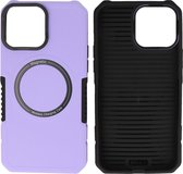 Hoesje Geschikt voor de iPhone 14 Pro - Schokbestendige Telefoonhoesje Geschikt voor MagSafe - Purple