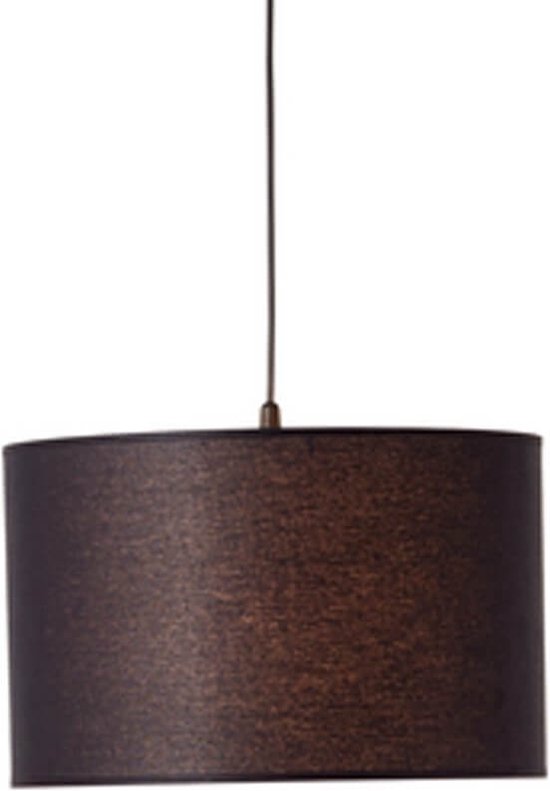 Brillant | Esher hanglamp 38cm zwart | 1x A60, E27, 40W, geschikt voor normale lampen (niet meegeleverd)
