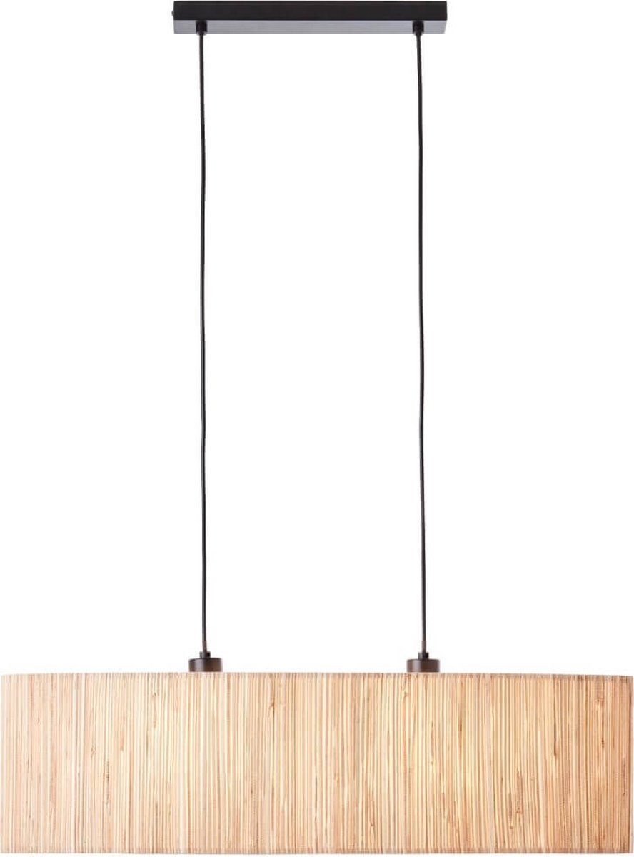 Brilliant hanglamp Wimea zeegras zwart 2xE27 52W