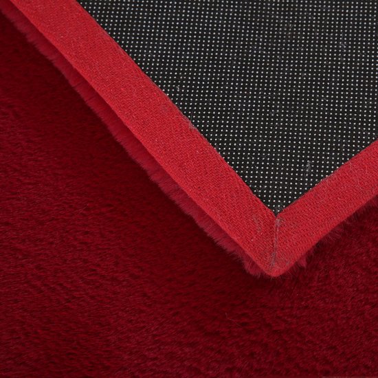 Flycarpets Tapis Moelleux à Poils Hauts Teresa - Rouge - 240x340 cm