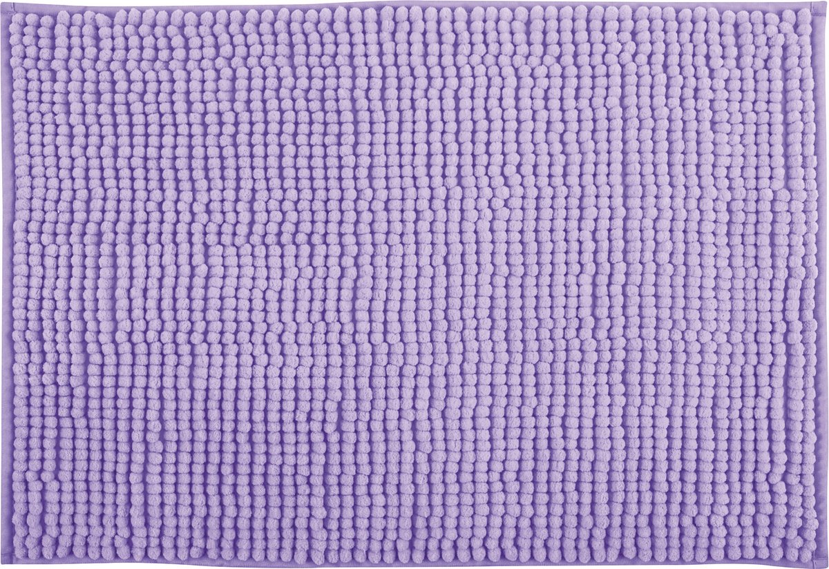 MSV Badkamerkleed/badmat tapijtje voor op de vloer - lila paars - 40 x 60 cm - Microvezel - anti slip