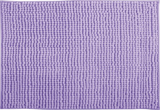 MSV Badkamerkleed/badmat tapijtje voor op de vloer - lila paars - 40 x 60 cm - Microvezel - anti slip