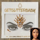 GetGlitterBaby® - Glitter Face Jewels / Festival Glitters / Strass Glitter Steentjes / Plak Diamantjes voor Gezicht / Rhinestones - Goud