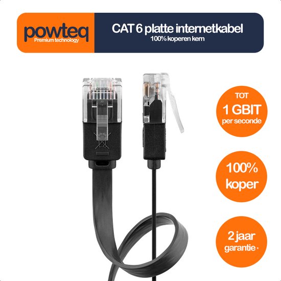 Cat 7 Ethernet-kabel, intrekbare CAT7 RJ45 600 MHz patch afgeschermde LAN-netwerkkabel Platte Ethernet-kabel, voor laptop, computer, modem, switch en router, CAT7 RJ45-netwerkkabel
