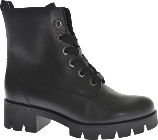 Gabor 711.3 Veterboots - Laarzen Met Veters - Dames - Zwart - Maat 37