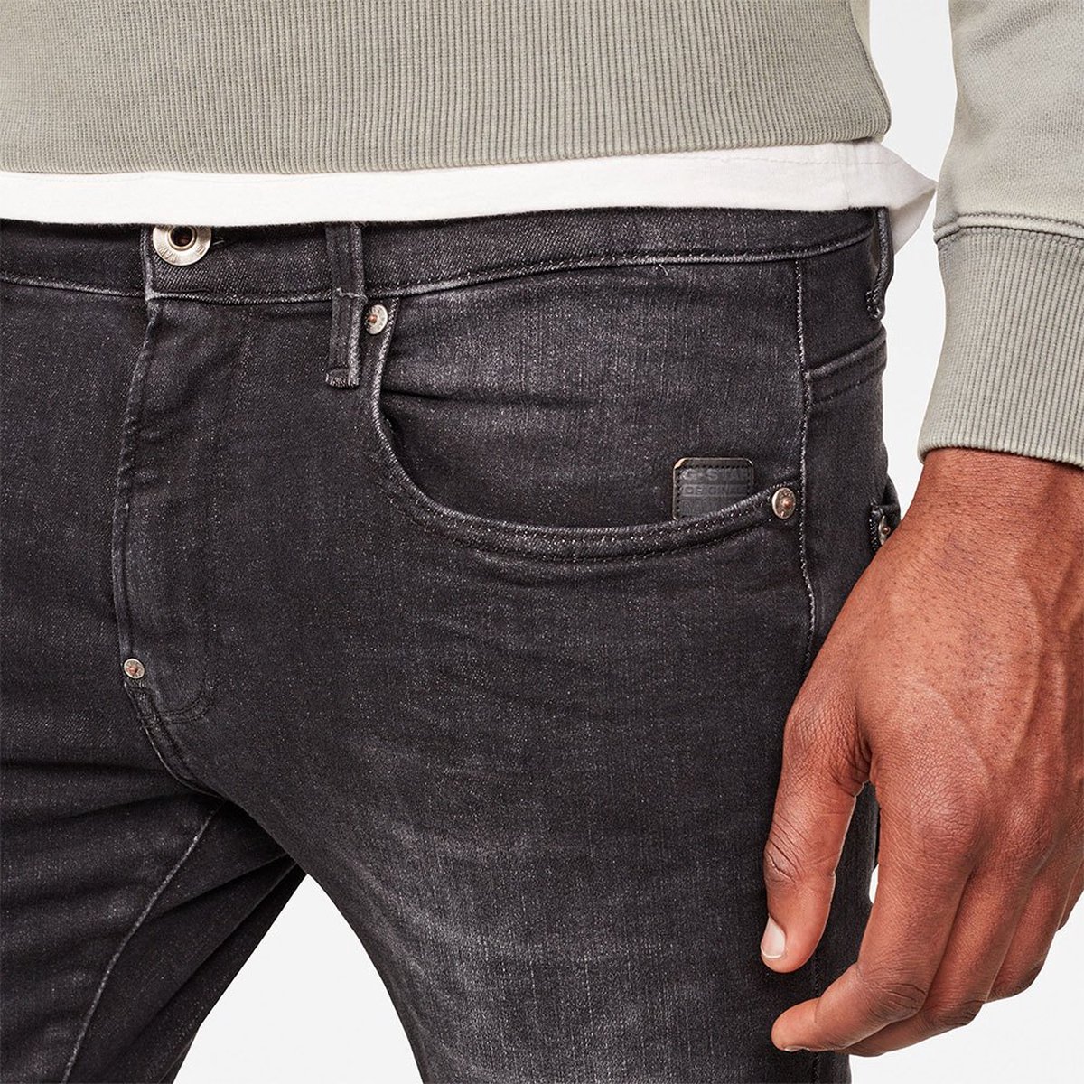 G-STAR Revend Skinny Heren Jeans - medium aged faded