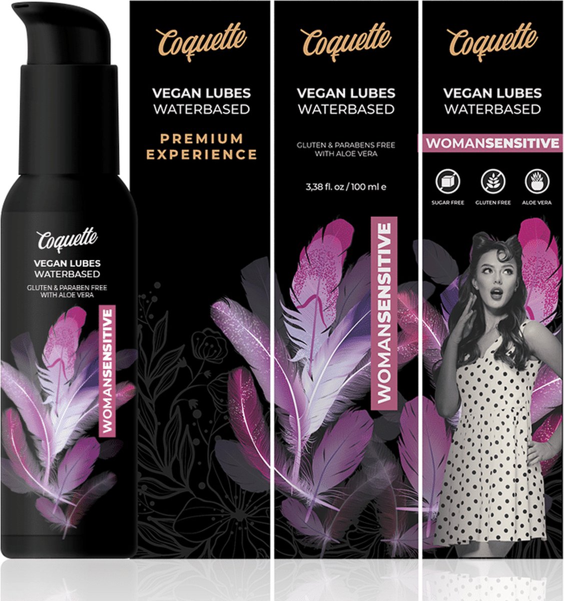 Goedkoopste COQUETTE COSMETICS | Coquette Premium Experience - 100ml Vegan Lubricant - Womansensitive | Glijmiddel | Vrouw Clitoris Stimulator | Durex Glijmiddel | Glijmiddel Waterbasis