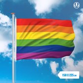 Regenboogvlag 150x225cm - Luxe kwaliteit